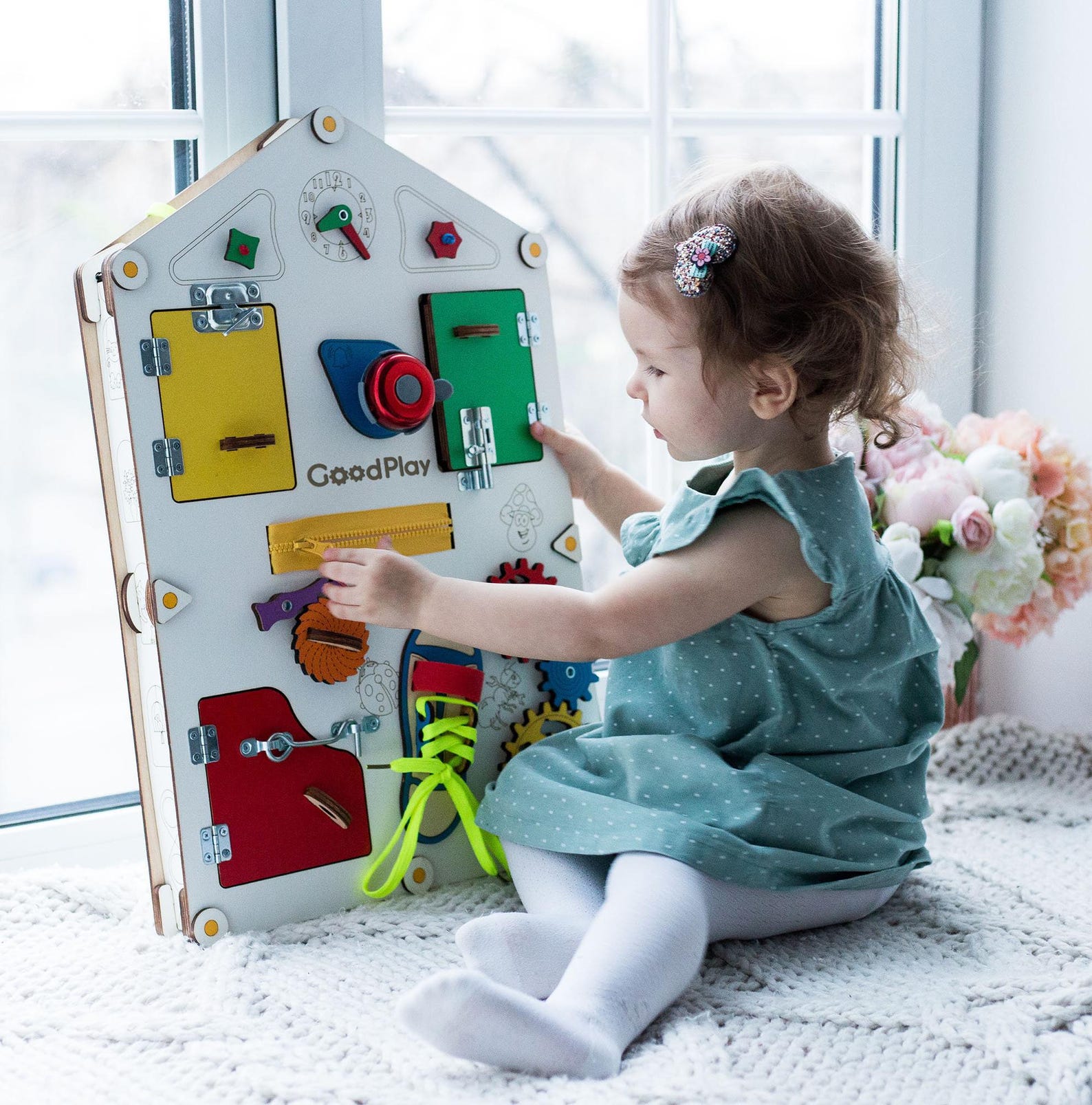 il_1588xN.6562231089_cltl.jpg 9m+ BUSY BOARD Ttoddler, Wooden Educational Toy, First Birthday Gift Girl Boy, Montessori toy - Image 1