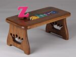 Personalized Kids Stool: Solid Wood Step Stool, Learning Toy - Image 5