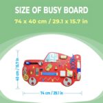 Interactive Educational Busy Board for Babies - Car-Shaped Toddler Learning Toy for Fine Motor Skills Development, Hand-eye Coordination. - Image 2