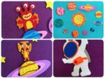 Space Solar System Wall Felt Board, Educational Montessori Activity, 104 felt Toy Set, for a child, boy, age 2-8 years, Early learning decor - Image 6