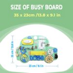 Wooden Busy Board with Locks and Buttons – Fun Learning Toy for Toddlers – Enhances Fine Motor Skills, Sensory Exploration. - Image 2