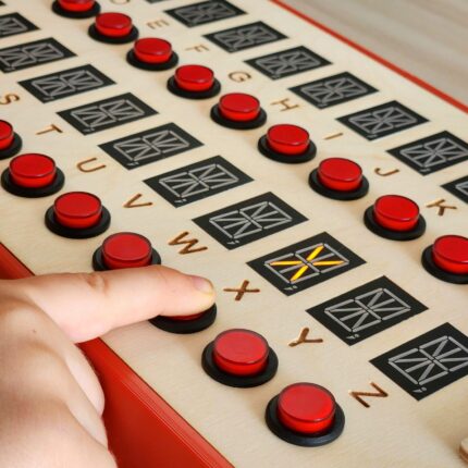 Interactive Alphabet Learning Board, Montessori Sensory Toy, LED Light