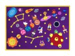 Space Solar System Wall Felt Board, Educational Montessori Activity, 104 felt Toy Set, for a child, boy, age 2-8 years, Early learning decor - Image 4
