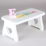 Personalized Kids Stool: Solid Wood Step Stool, Learning Toy