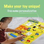 Busy Board for Babies - Sensory Learning Toy, Interactive Wooden Activity Board to Enhance Fine Motor Skills, Hand-Eye Coordination. - Image 6