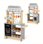 Wooden Pretend Play Grocery Store with Chalkboard & Oven - Image 2