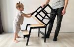 Convertible Learning Stool: Montessori Kitchen Step Stool & Kids Table CV 18