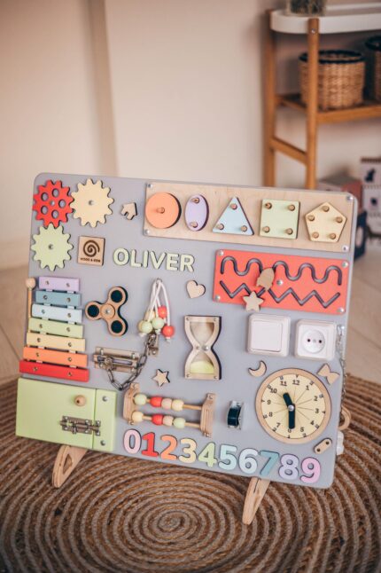 Sensory Panel for Toddler, Busy Boards, Montessori Activity Board, Best Gift for Toddler, Personalized Toddler Gift, Baby Busy Board