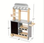 Wooden Pretend Play Grocery Store with Chalkboard & Oven - Image 3