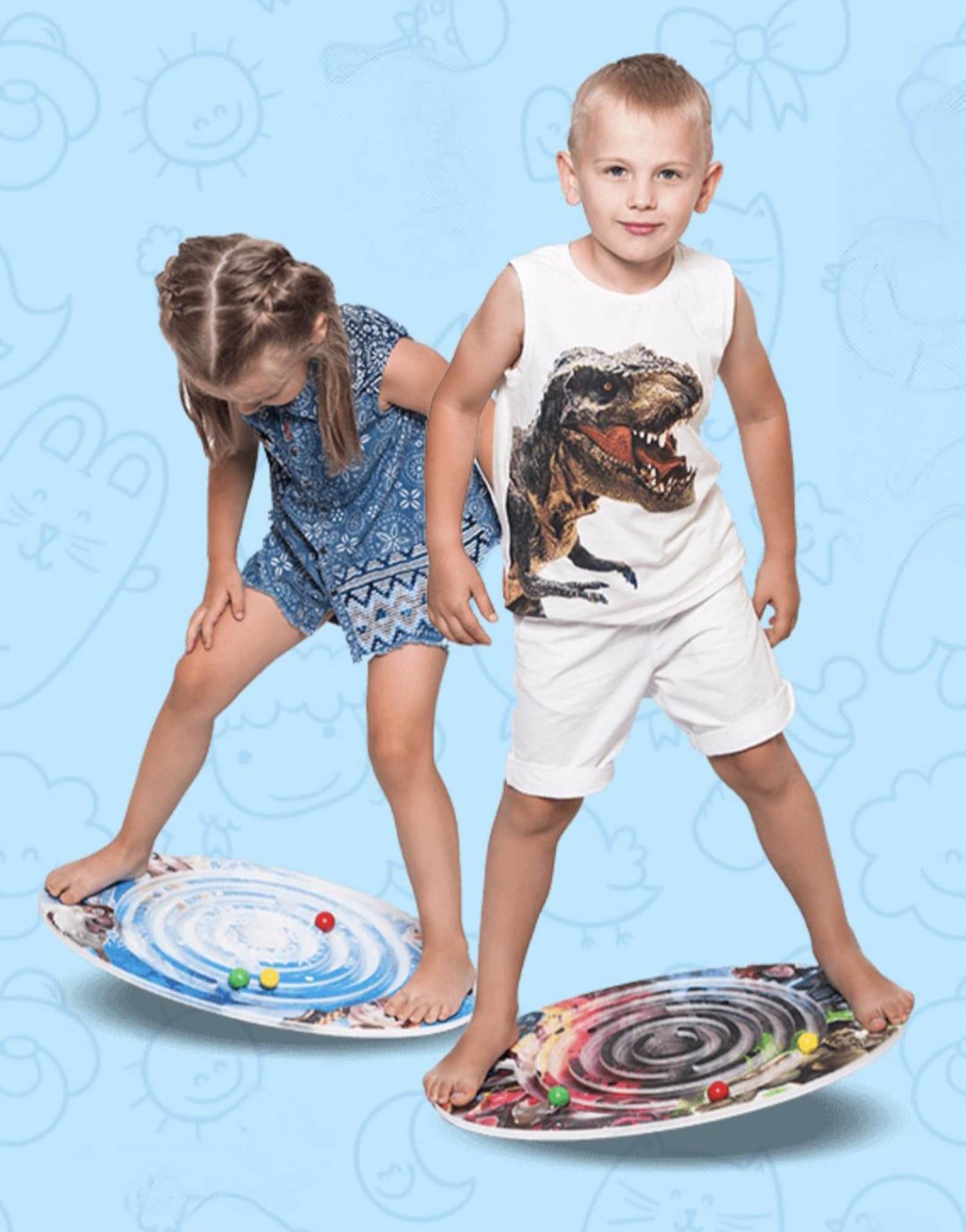 il_1588xN.6767508376_9j7y.jpg Interactive Balance Board for Toddlers – Montessori Toy, Kids Balance Board with Labyrinth Activity, Perfect for Little Ones. - Image 1