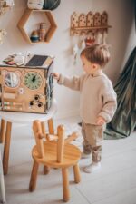 Wooden Learning Toy, Gift for Kids, Handmade Busyboard, 1 year old, Toddler Baby Busy Box Montessori Toy, Sensory Board Baby Activity Board - Image 5