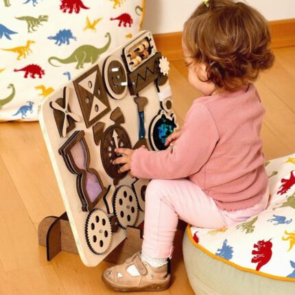 Montessori Busy Board for Kids, Sensory Panel Toddler Toy, Large Motorikbrett, Developing Board 1 2 3 4 Years Old, Nephew Presents Gift
