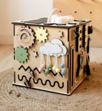 Montessori Board, Sensory Play, Gift for Kids, Baby Gift, Puzzle Box, Montessori Toddler Toy, Busy Board Toddler, Activity Board Toy - Image 2
