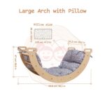 2in1 Set: Montessori Arch with Cotton Cushion, Baby Gift Climbing Arch Pillow, Arch Rocker, Climbing Arch Cushion - Image 2