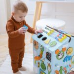 Busy House – Large Wooden Activity Cube for Toddlers (50x35x35 cm) | Educational Sensory Toy - Montessori