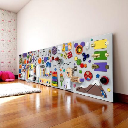 Montessori Busy Board, Activity Board for Toddlers, Wall-Mounted Panel Set, Ideal for Classrooms, Toddler Toys, Kids Play Toy, Learning Toys