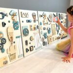 Montessori Wall Busy Board – Toddler Wall Toy, Wooden Sensory Play Panel, Indoor Playground or Playroom Wall Decor