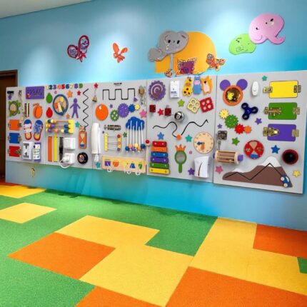 Large Montessori Busy Board, Wall Activity Toy for Toddlers, Gift for Boys and Girls to Learn Everyday Skills at Home,School,Fine Motor Toys