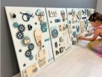 Montessori Wall Busy Board – Toddler Wall Toy, Wooden Sensory Play Panel, Indoor Playground or Playroom Wall Decor - Image 6