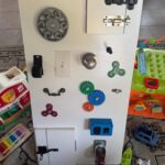 Toddler busy board for 1 2 3 year old baby boy girl, Birthday educational sensory fidget toys, gifts for kids or babies