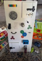 Toddler busy board for 1 2 3 year old baby boy girl, Birthday educational sensory fidget toys, gifts for kids or babies
