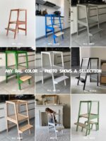 Convertible Learning Stool: Montessori Kitchen Step Stool & Kids Table CV 18 - Image 3