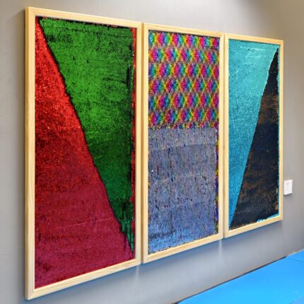 Giant Reversible Sequin Sensory Wall Panels Set- Autism Therapy Equipment, ADHD Calming Corner, Montessori Wall Toy for Schools & Clinics