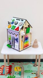 Montessori Busy House for Toddlers – Wooden Activity & Sensory Learning Toy, Educational Playhouse for Fine Motor Skills. - Image 2