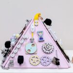 Large Montessori Busy Pyramid for Toddlers – Educational Activity Toy, Sensory Play, Travel Toy, Fine Motor Skills Development