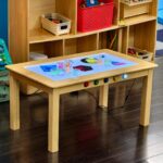 Rainbow Sensory Light Table for Kids – LED Wooden Activity Table, Montessori Learning & Color Play