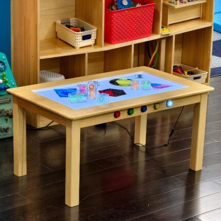 Rainbow Sensory Light Table for Kids – LED Wooden Activity Table, Montessori Learning & Color Play