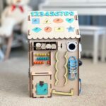 Montessori Busy Board House – Large Wooden Activity Playhouse for Toddlers