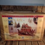 Noah’s Ark Wooden Display Set With Animals – Rustic Decorative Ark Scene