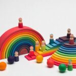 Wooden Rainbow Stacker Bundle| Montessori Waldorf Open-Ended Play Gift| Birthday Gift