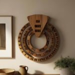 Handmade Wooden Perpetual Calendar – Interactive Montessori Calendar for Kids’ Rooms, Educational Wall Decor & Learning Toy