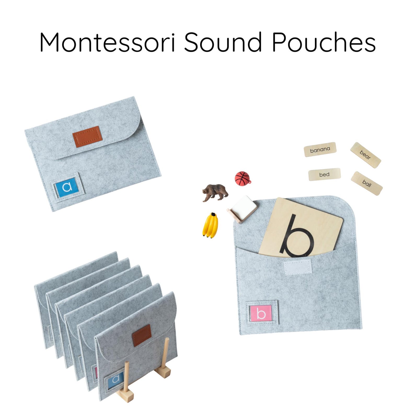 il_1588xN.7568108571_mg3w.jpg Montessori Sound Pouches with complete Phonics Language Set with 104 Objects - Image 1