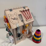 Montessori Busy Board House with LED – Fine Motor Skills Toy