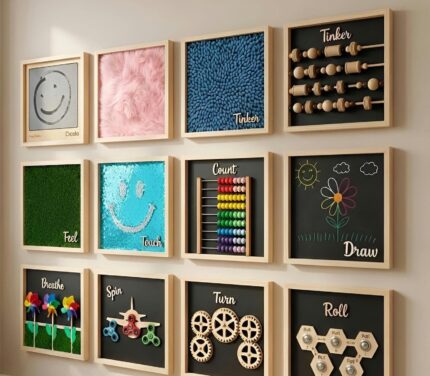 Sensory Wall 12 Sensory Board Set Sensory Wall Panels, Sensory ABA therapy Autism Sensory Toy Montessori Board Busy board Sensory Room ADHD