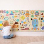 Montessori Busy Board Wall Toy, Space Activity Board for Toddlers, Large Wooden Sensory Play Panel, Cosmo Busy Board, Learning Toy