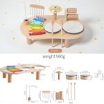Wooden Drum Set for Toddlers, Montessori Musical Percussion Toy with Xylophone Ages 1–3 - Image 6