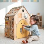 1st Birthday Gift for 1 Year Old, Montessori Busy Board House, Toddler Gift, Educational Wooden Baby Toy, Baby Shower Gift