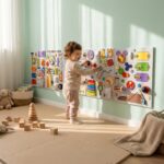Large Montessori Busy Board Set, 18in1 Toddler Wall Activity Board with Soft Color Panels, Perfect for Daycare, Mall, Kids Zones and Homes