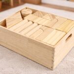Wooden Building Blocks Set for Toddlers – 64-Piece STEM Learning Toy with Tray - Image 4
