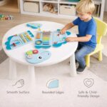 Sensory Play Board Dinosaur Blue Wooden Montessori Toy for Kids - Image 5