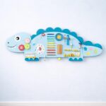 Sensory Play Board Dinosaur Blue Wooden Montessori Toy for Kids - Image 6