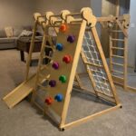 Montessori Wooden Jungle Gym, Indoor Playset with Slide - Image 4