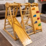 Montessori Wooden Jungle Gym, Indoor Playset with Slide - Image 2