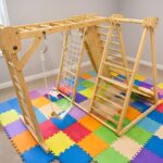 Montessori Wooden Jungle Gym, Indoor Playset with Slide - Image 5