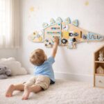 Activity Board Dinosaur Natural Wood Montessori Toy for Kids - Image 6