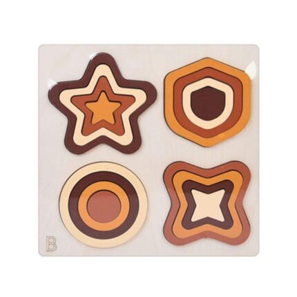 Wooden Shape Sorter Geometrika – Montessori Geometry Board – Wooden Educational Toy for Toddlers – 22.5x22.5 cm